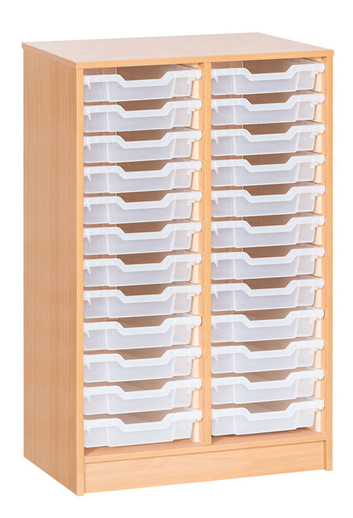 School Static Double Column Tray Unit with 24 Shallow Trays