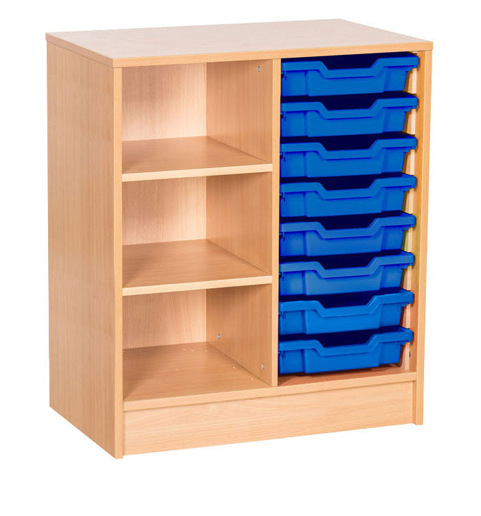 School Static 8 Tray Double & Shelf