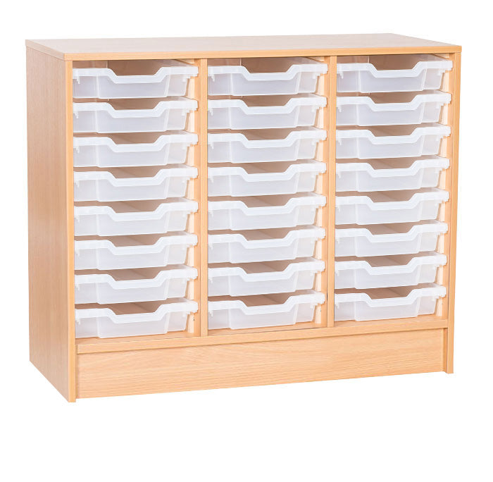 School 779mm High - Triple Column Static Tray Unit with 24 Shallow Trays