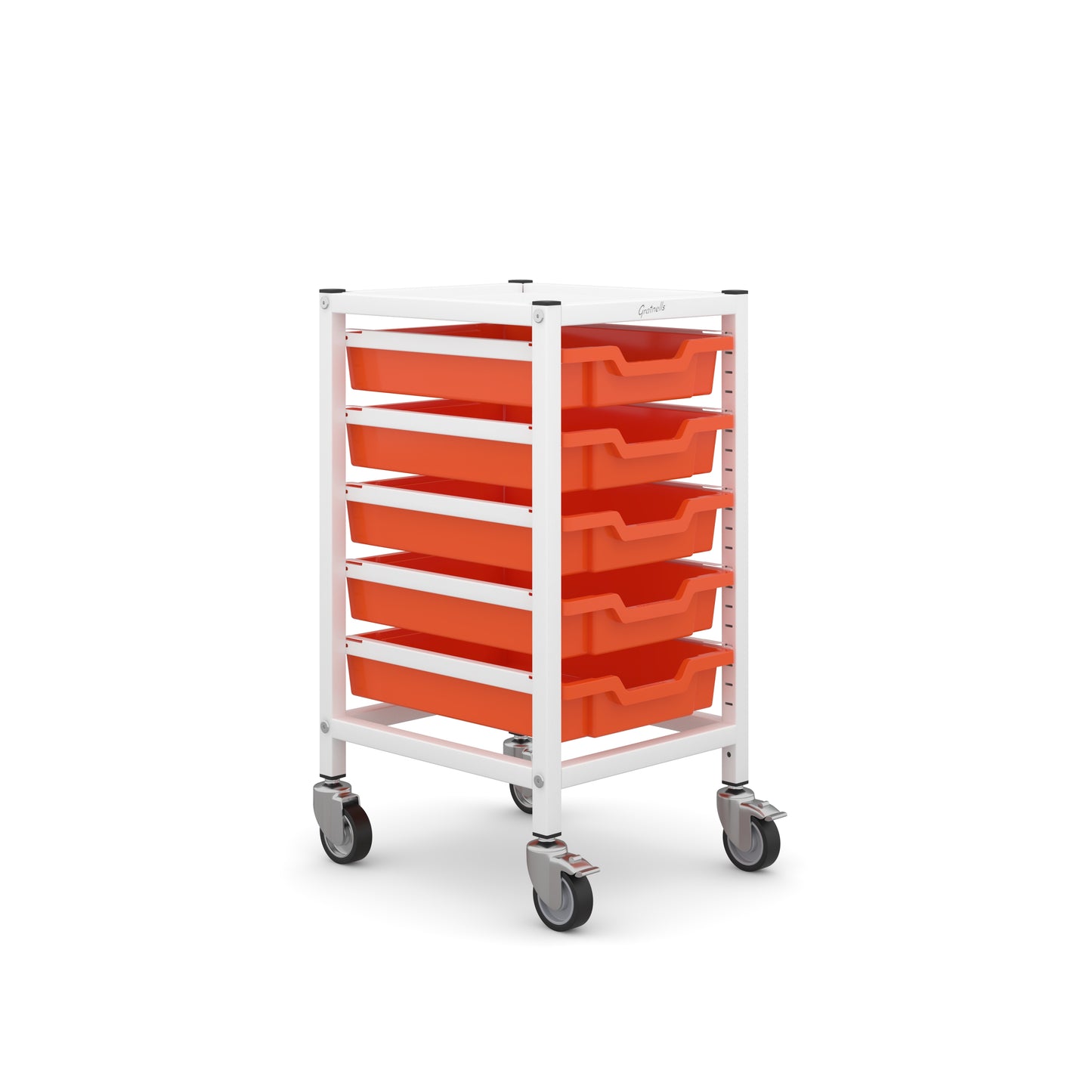 Gratnells Science Under Bench Single Trolley 5 Shallow Trays