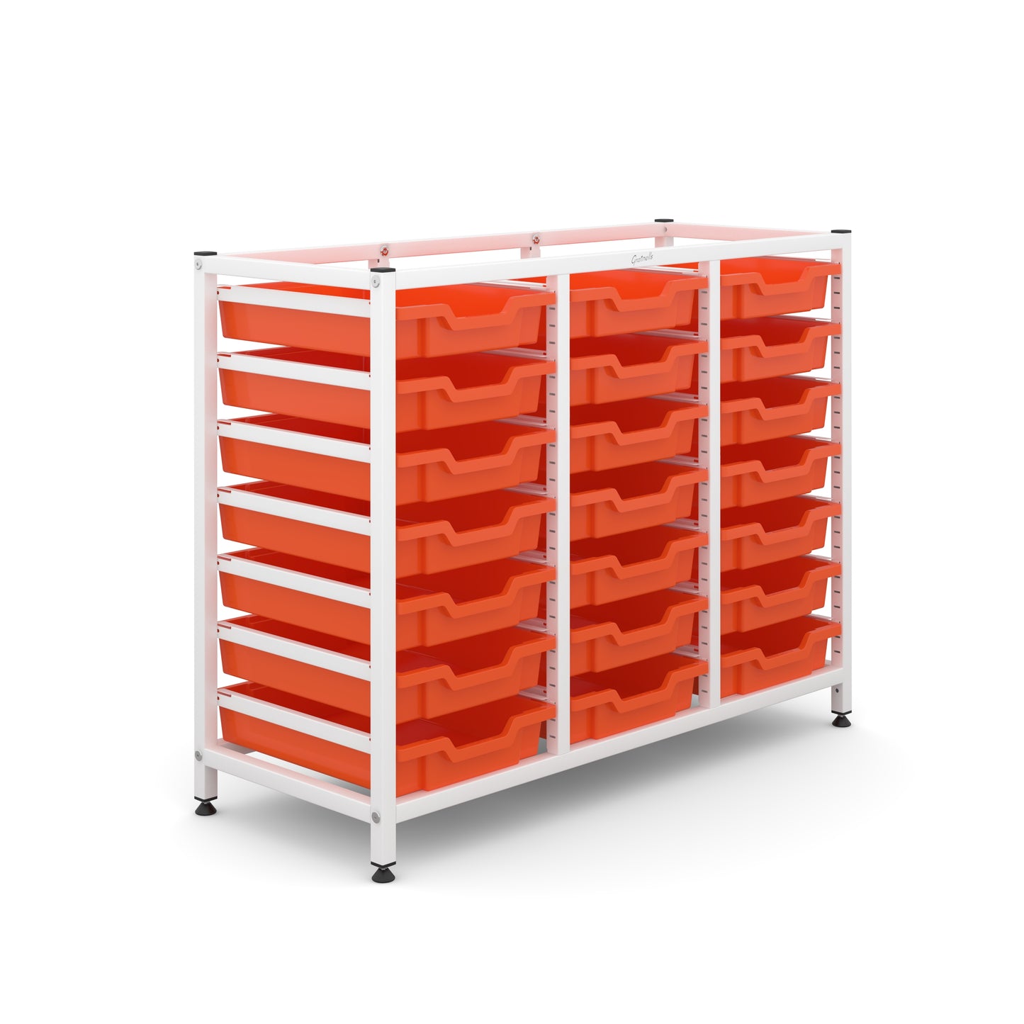Gratnells Science Bench Height Treble Frame 21 Shallow Trays