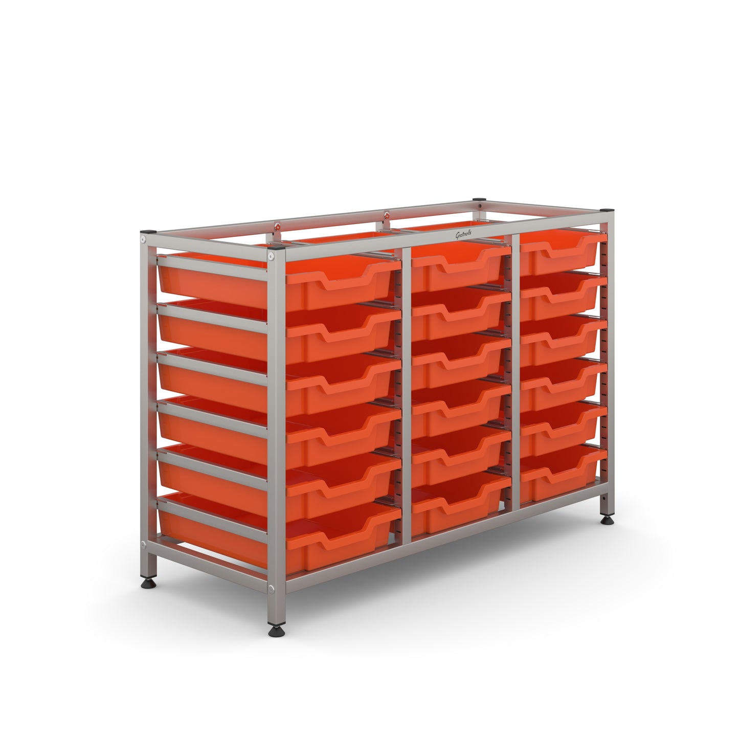 Gratnells Science Under Bench Treble Frame 18 Shallow Trays