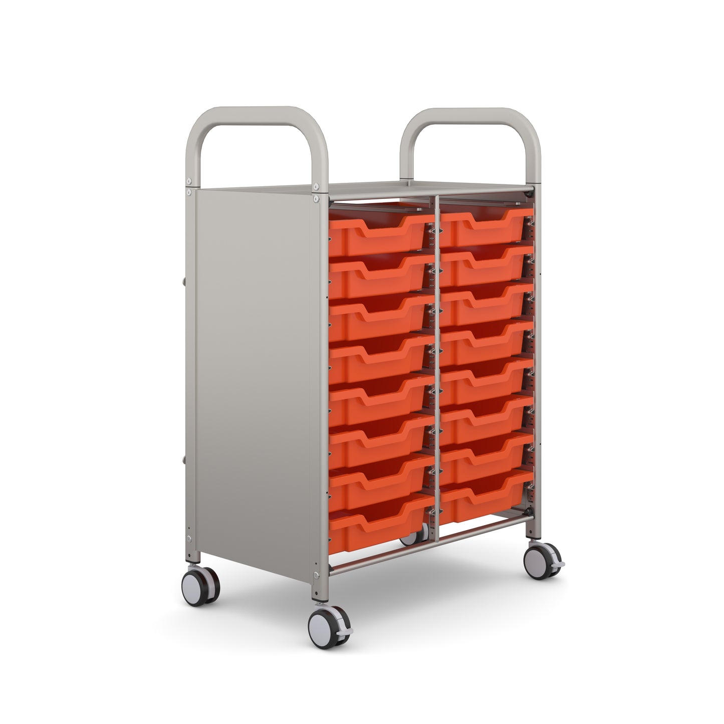 Gratnells Callero Plus Double Trolley 16 Shallow Trays