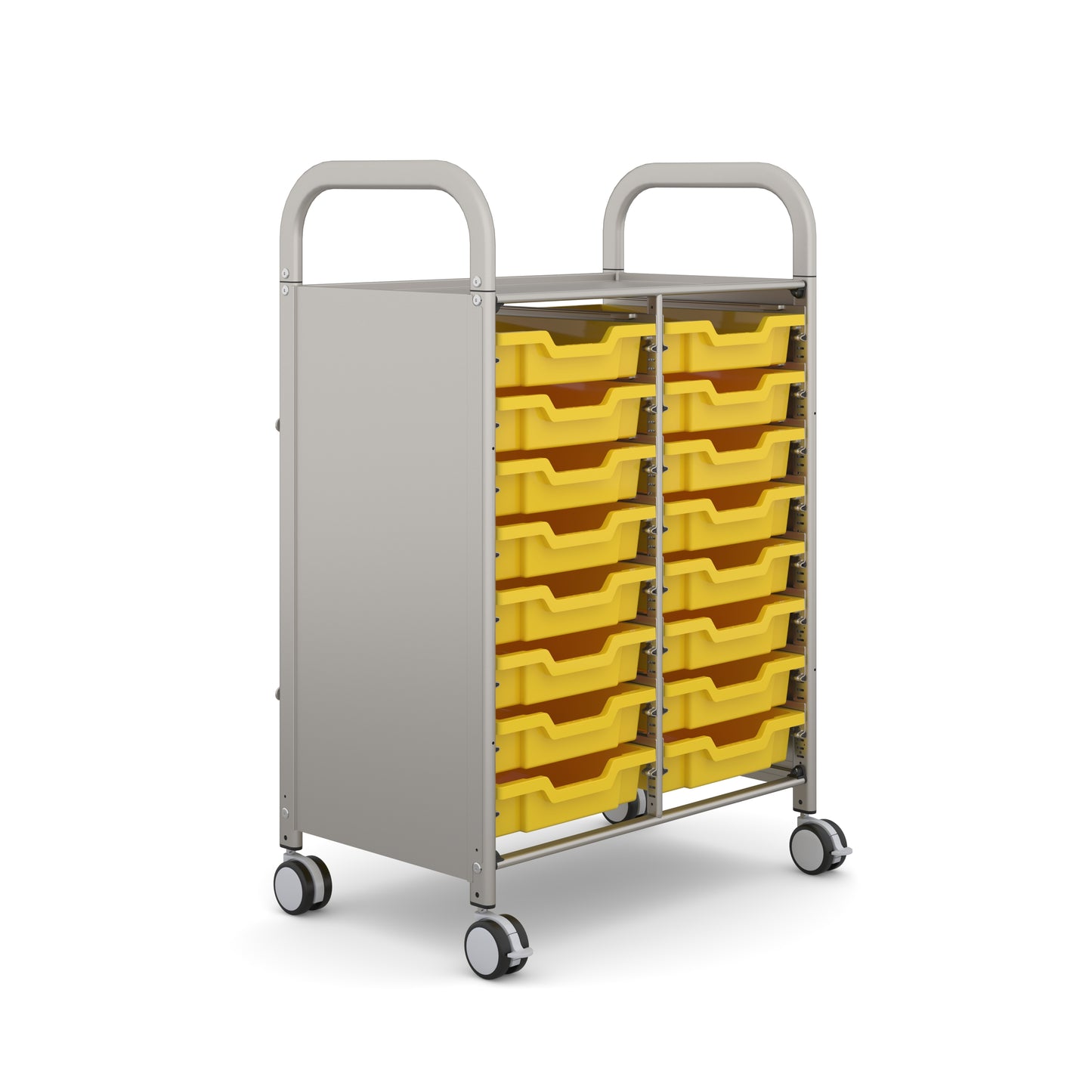 Gratnells Callero Plus Double Trolley 16 Shallow Trays