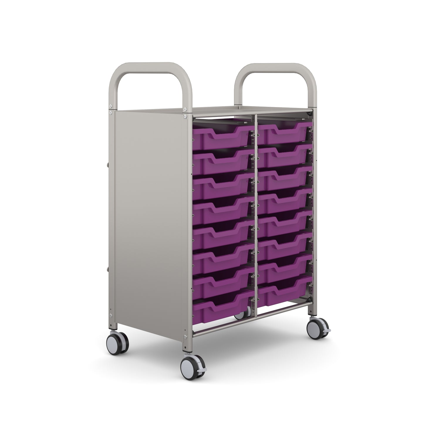 Gratnells Callero Plus Double Trolley 16 Shallow Trays