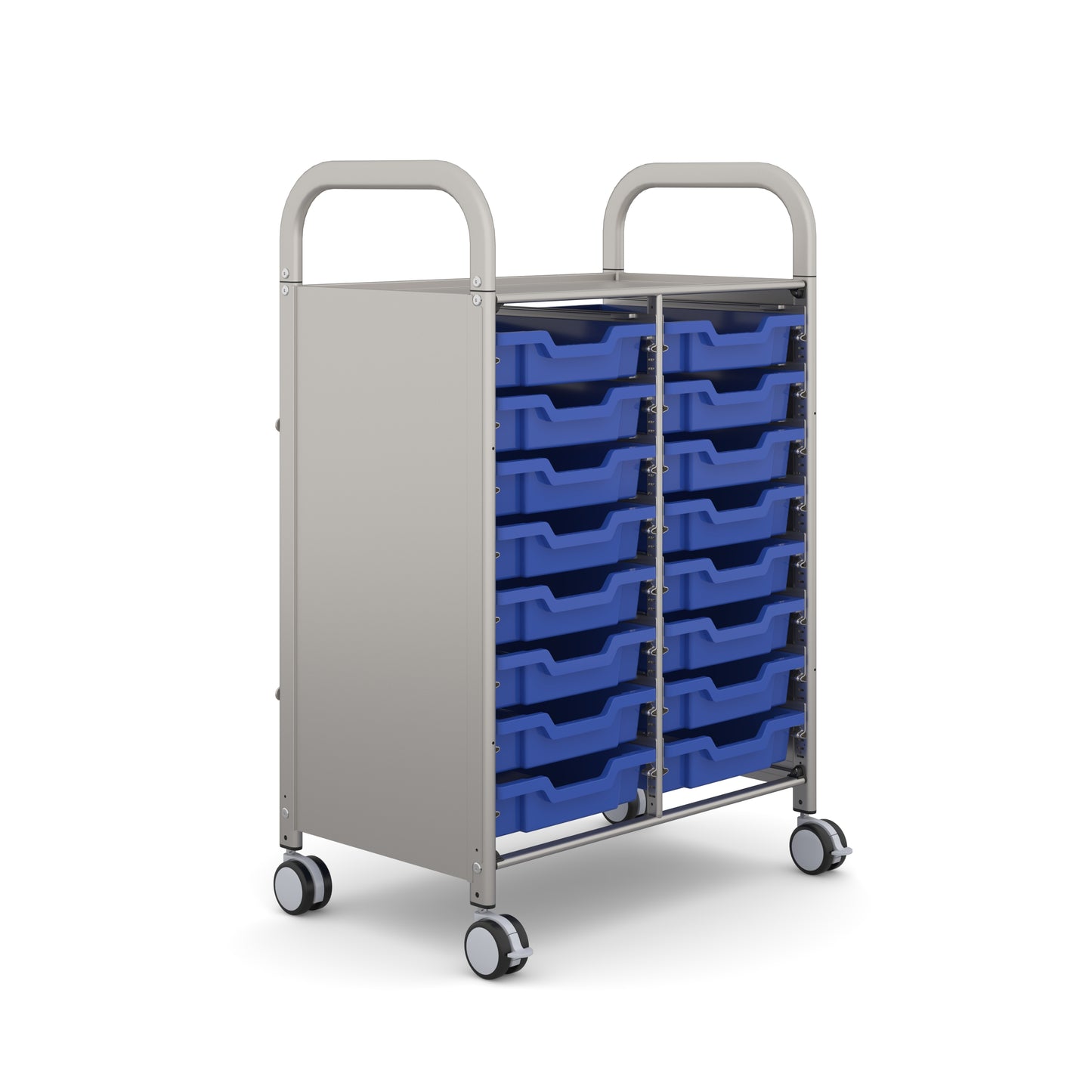 Gratnells Callero Plus Double Trolley 16 Shallow Trays