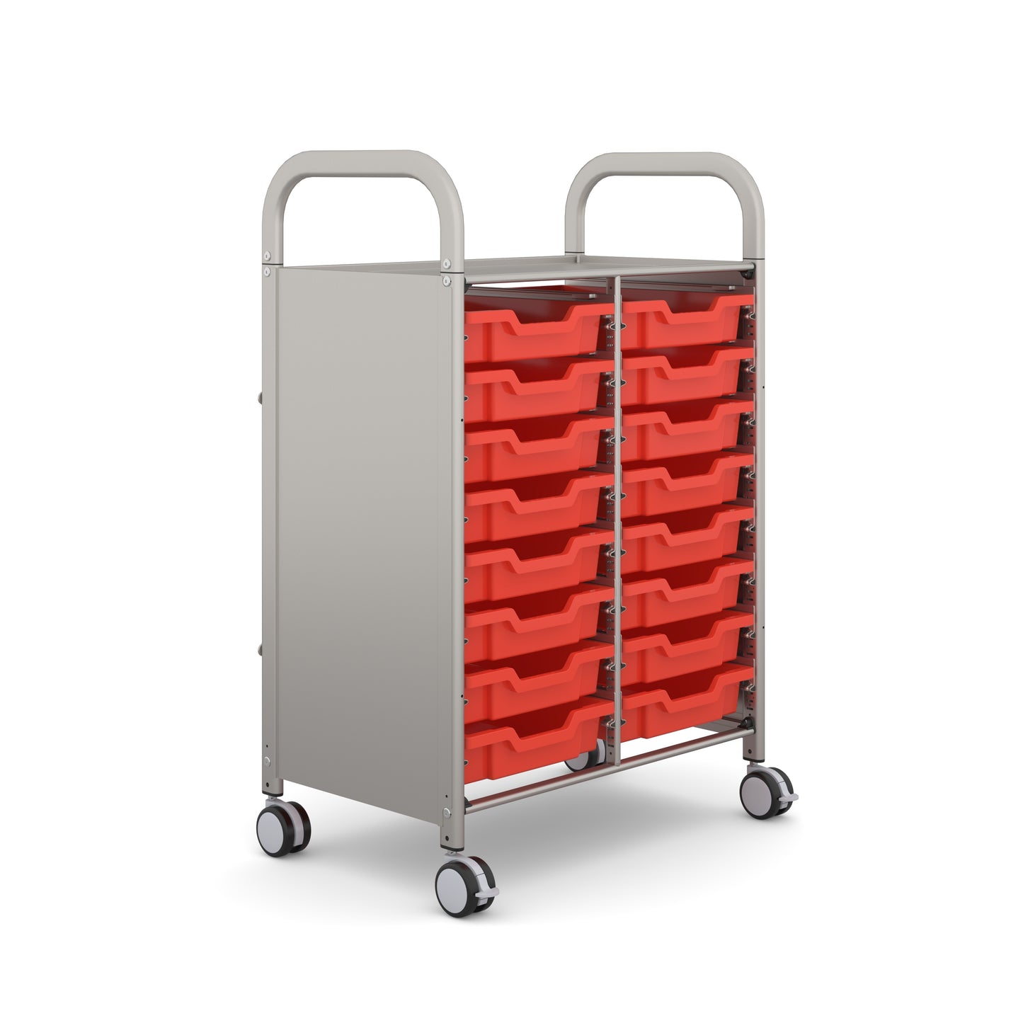 Gratnells Callero Plus Double Trolley 16 Shallow Trays