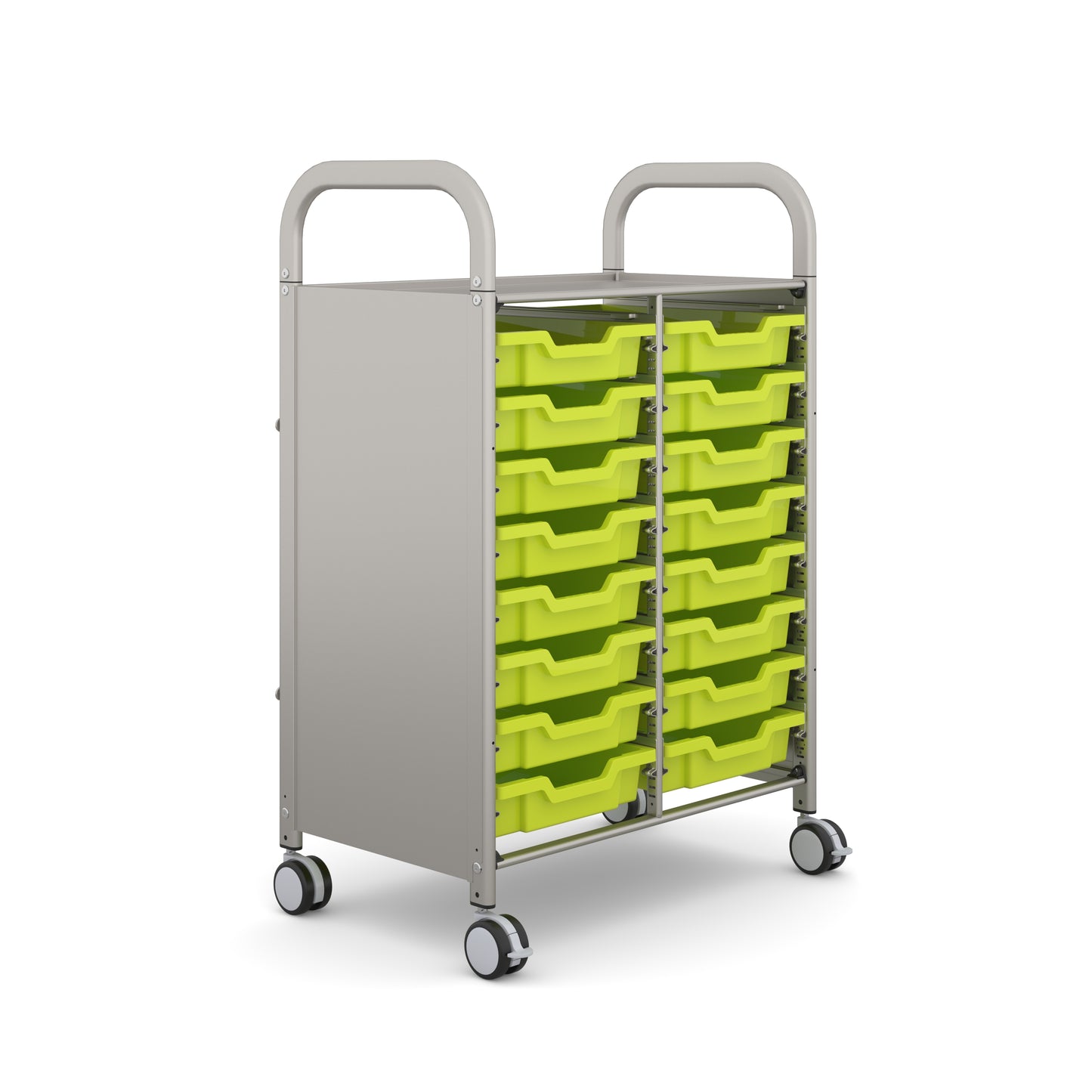 Gratnells Callero Plus Double Trolley 16 Shallow Trays