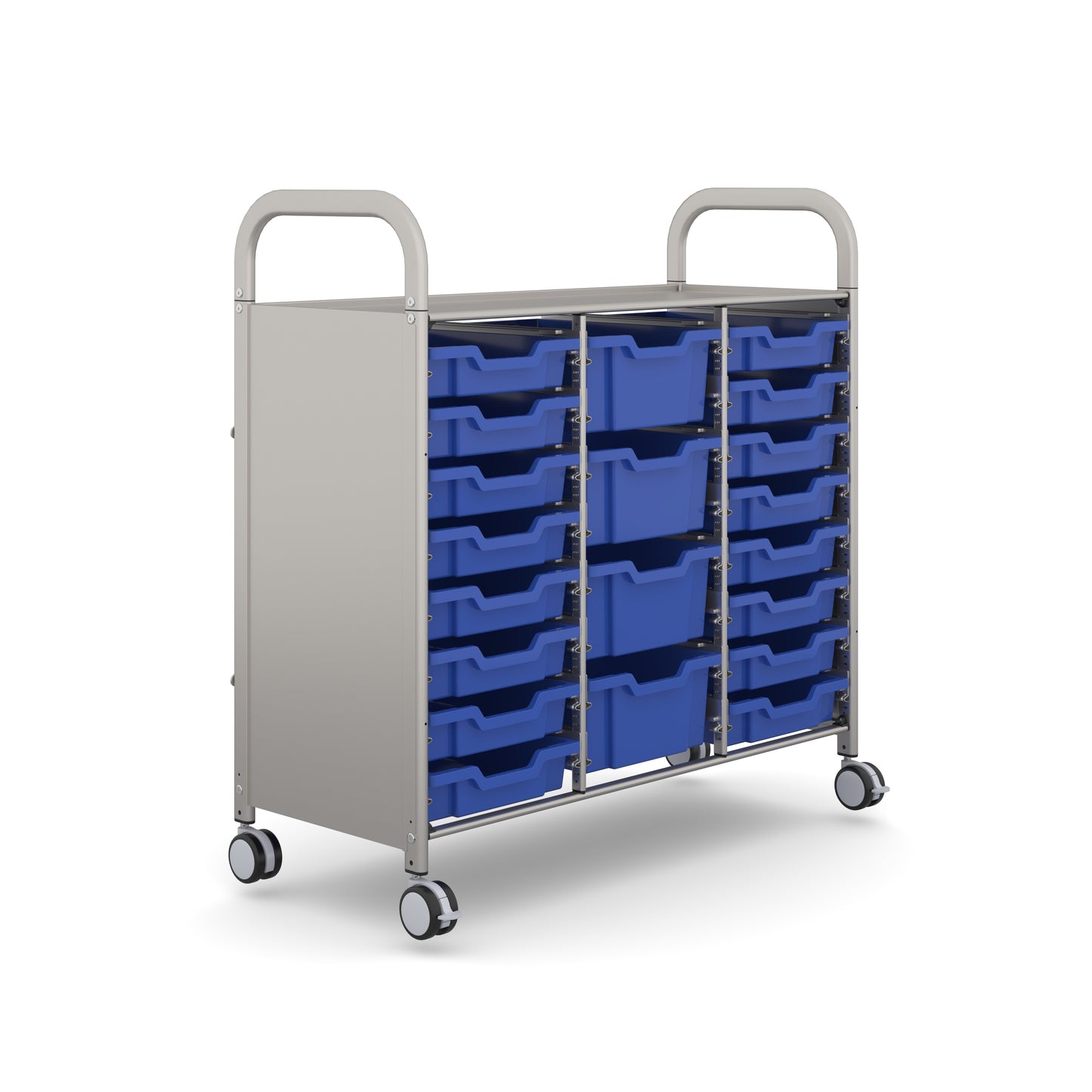 Gratnells Callero Plus Treble Trolley 16 Shallow & 4 Deep Trays