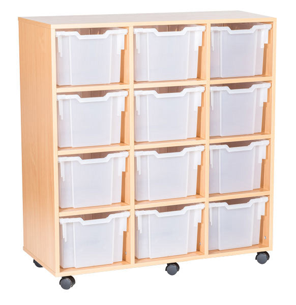 School 1107mm High - 12 Extra Deep Tray Triple