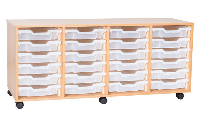 School 6 High 24 Tray Quad Unit