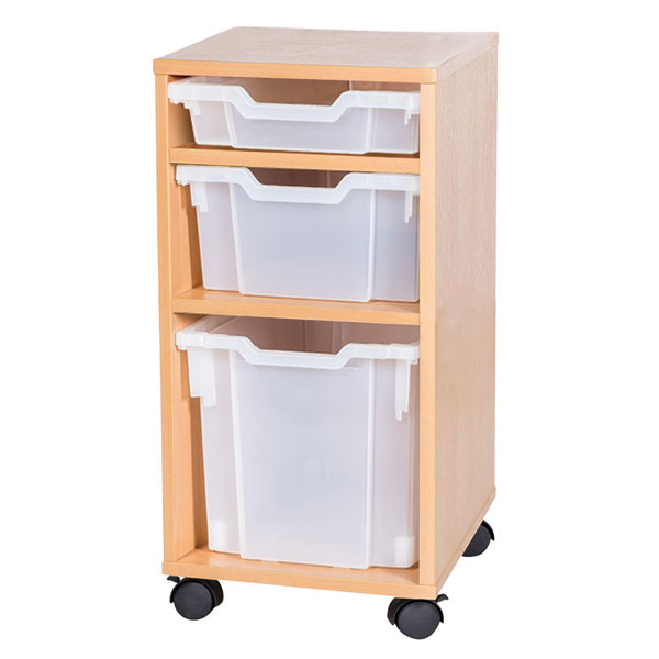 School 697mm High - Single Column Combination Tray Unit