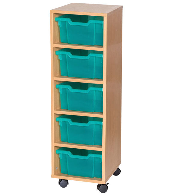 School 1025mm High - 5 Deep Tray Single Column Unit