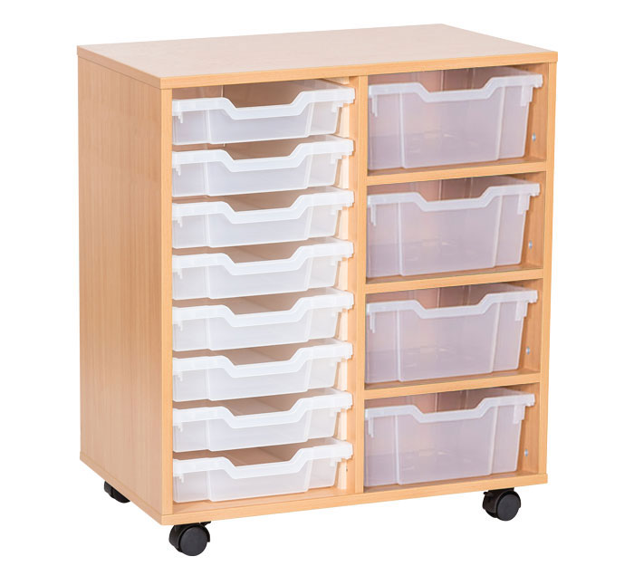 School 779mm High - 12 Tray Combination Double Unit