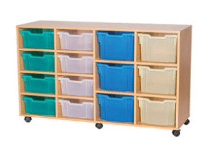School 9 High 8 Deep, 6 Extra Deep Tray Quad Unit
