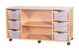 School 6 High 6 Deep Tray Quad Shelf Unit