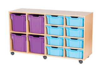 School 8 High 4 Jumbo, 8 Deep Tray Quad Unit