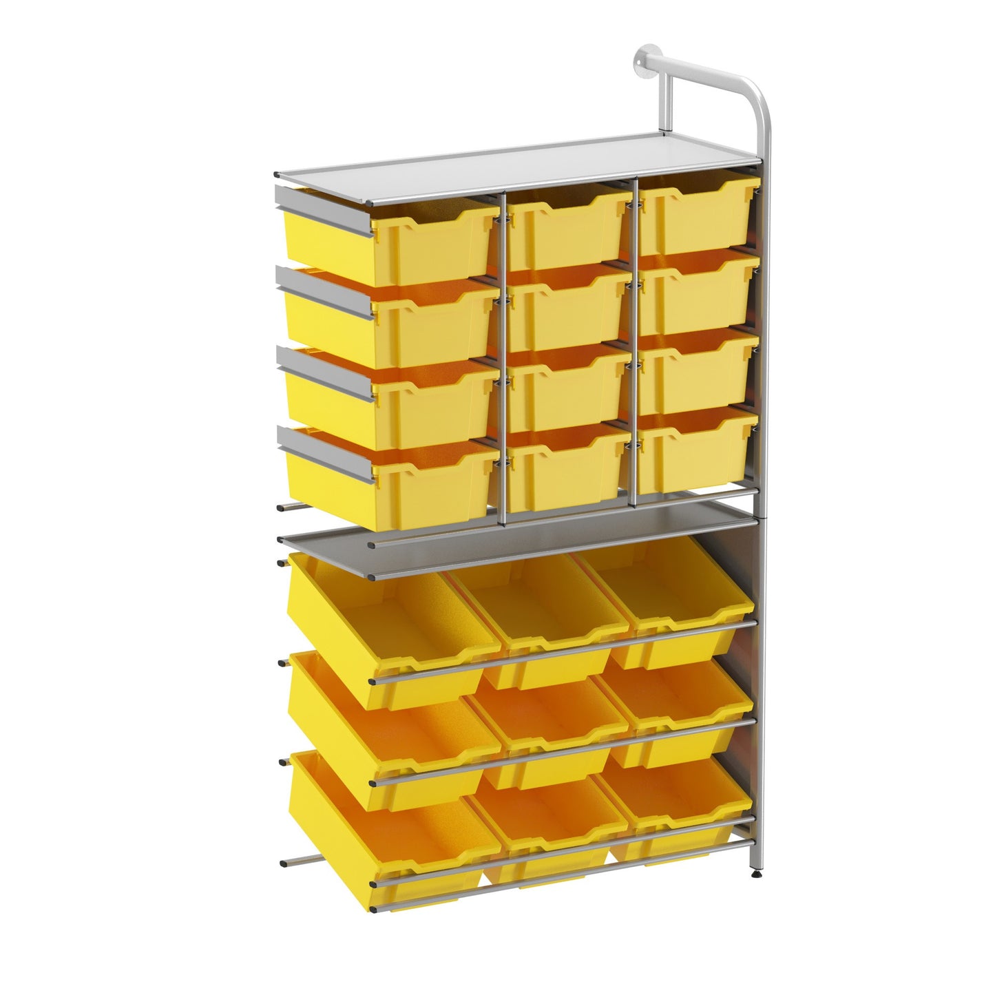 Gratnells Callero Custom Tall Pick-Store Adder Unit 9 Tilting Deep & 12 Deep Trays