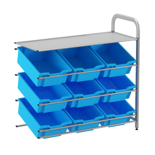 Gratnells Callero Custom Low Tilted Tray Adder Unit 9 Deep Trays