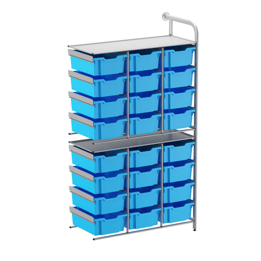 Gratnells Callero Custom Tall High-Store Adder Unit 24 Deep Trays