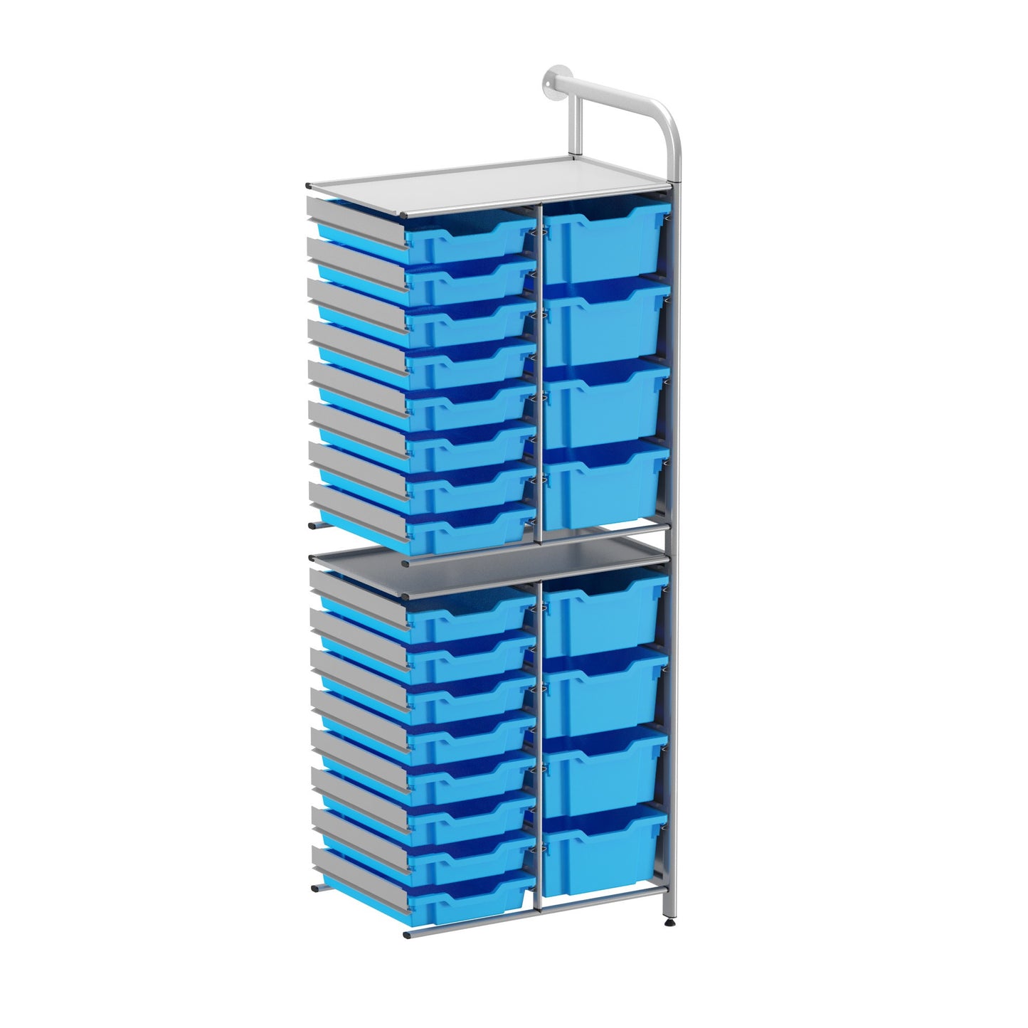 Gratnells Callero Custom Tall Slim-Store Adder Unit 16 Shallow & 8 Deep Trays