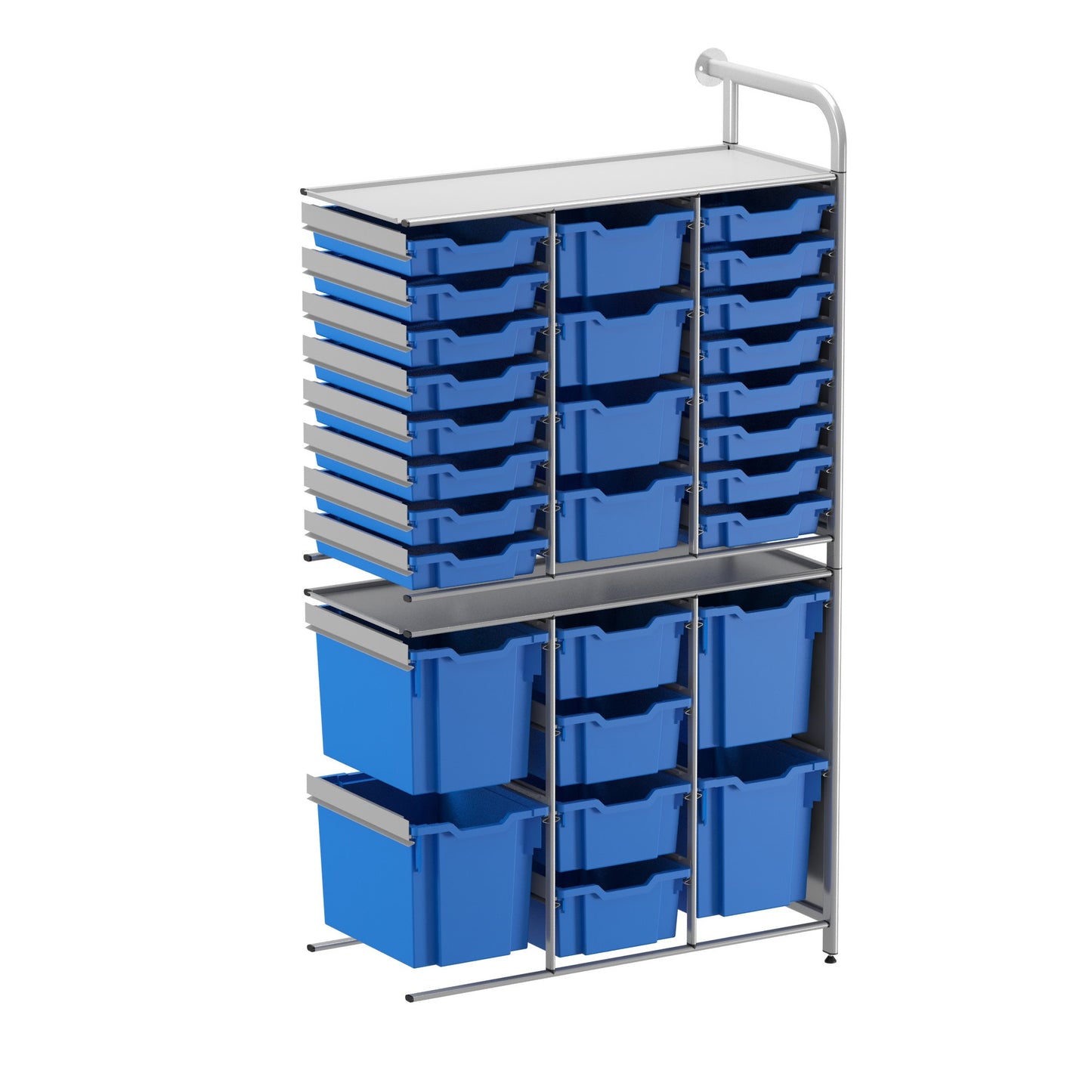 Gratnells Callero Custom Tall Flexi-Store Adder Unit 16 Shallow & 8 Deep & 4 Jumbo Trays