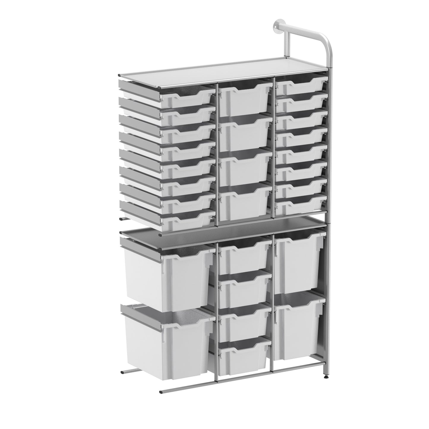 Gratnells Callero Custom Tall Flexi-Store Adder Unit 16 Shallow & 8 Deep & 4 Jumbo Trays
