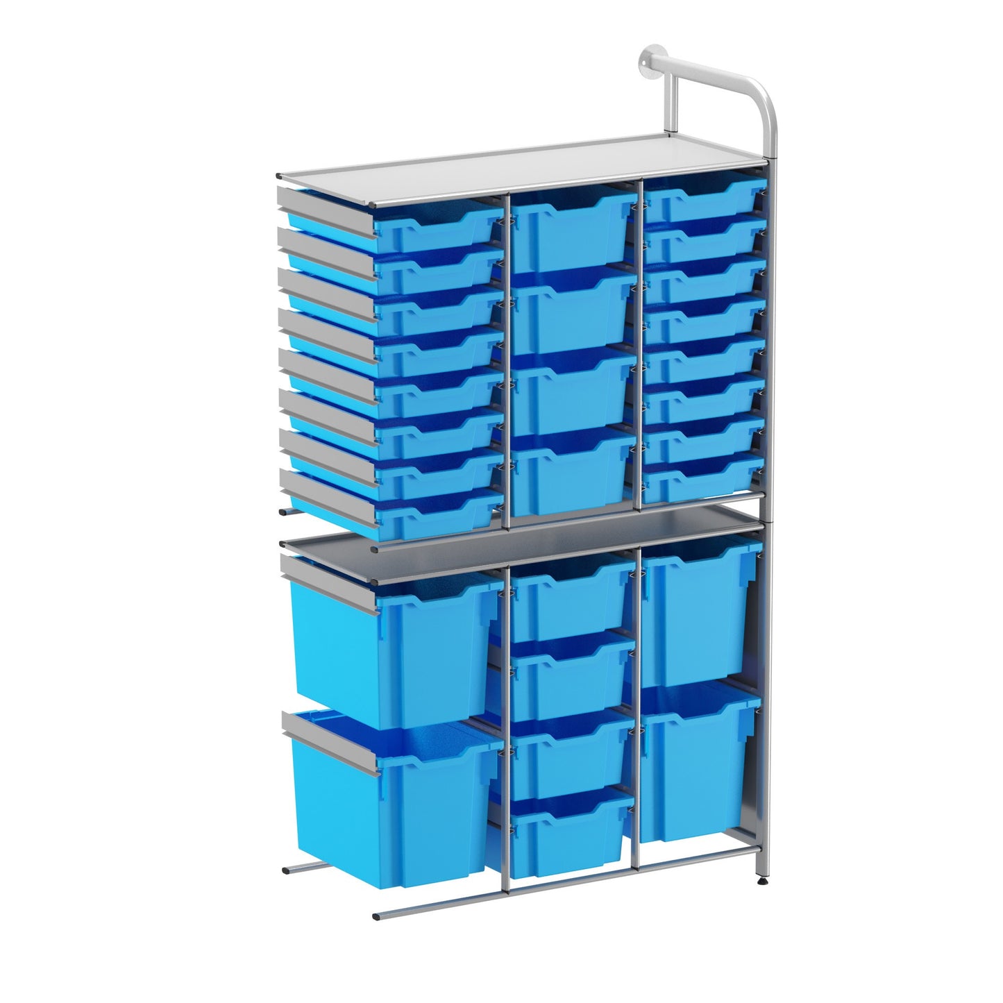 Gratnells Callero Custom Tall Flexi-Store Adder Unit 16 Shallow & 8 Deep & 4 Jumbo Trays