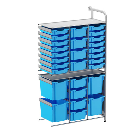 Gratnells Callero Custom Tall Flexi-Store Adder Unit 16 Shallow & 8 Deep & 4 Jumbo Trays