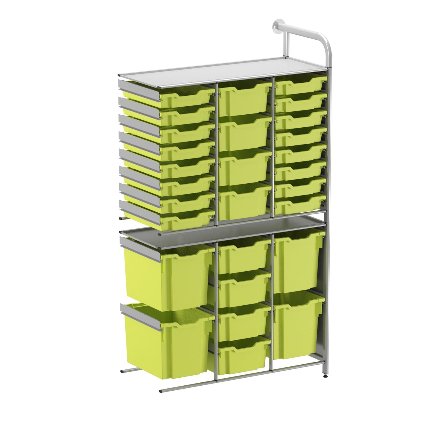 Gratnells Callero Custom Tall Flexi-Store Adder Unit 16 Shallow & 8 Deep & 4 Jumbo Trays