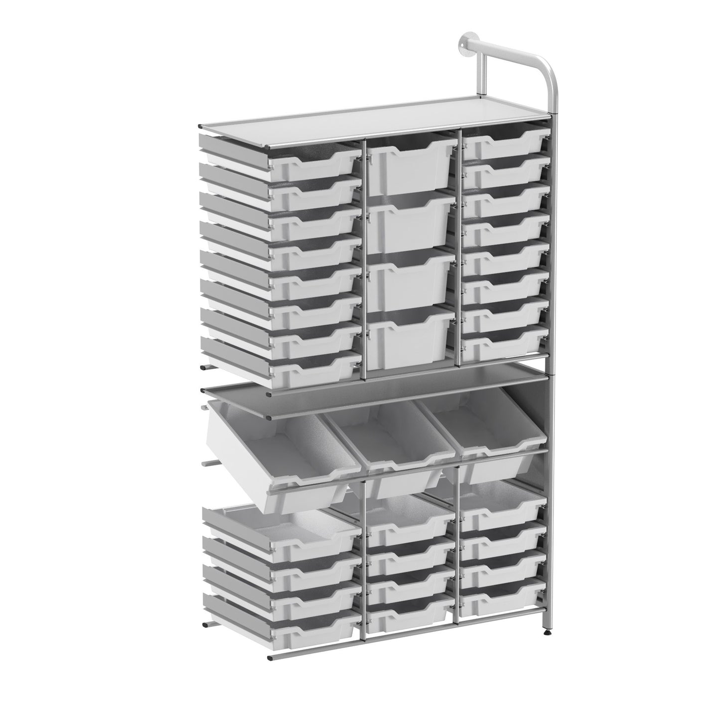 Gratnells Callero Custom Tall Maker-Tall Adder Unit 28 Shallow & 3 Deep Tilting & 4 Deep Trays