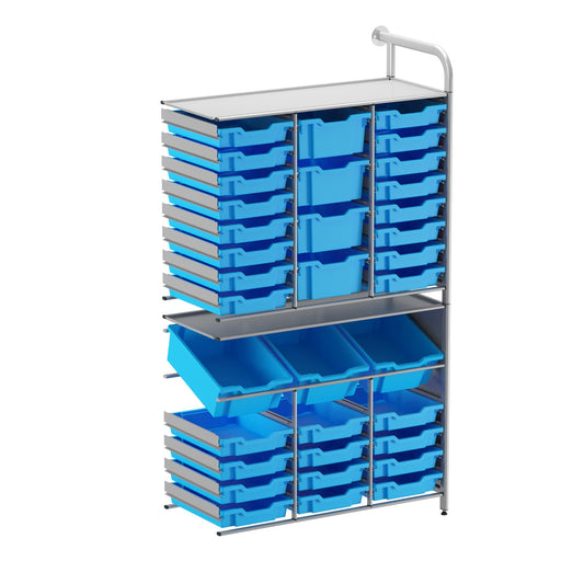 Gratnells Callero Custom Tall Maker-Tall Adder Unit 28 Shallow & 3 Deep Tilting & 4 Deep Trays