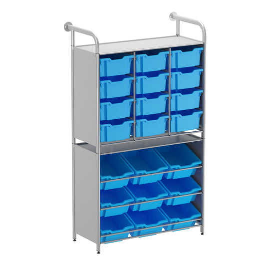 Gratnells Callero Custom Tall Pick-Store Starter Unit 9 Tilting Deep & 12 Deep Trays