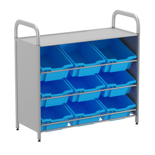 Gratnells Callero Custom Low Tilted Tray Starter Unit 9 Deep Trays
