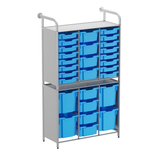 Gratnells Callero Custom Tall Flexi-Store Starter Unit 16 Shallow & 8 Deep & 4 Jumbo Trays