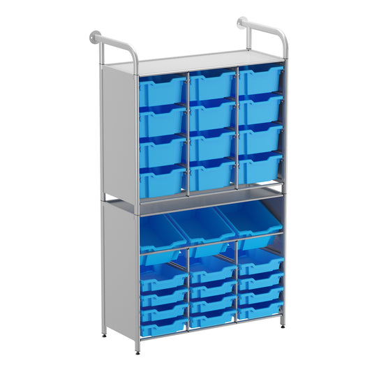Gratnells Callero Custom Tall Maker-Store Starter Unit 12 Shallow & 3 Deep Tilting & 12 Deep Trays