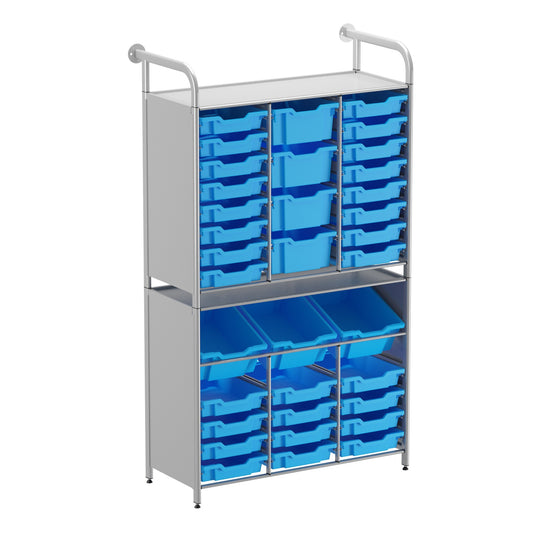 Gratnells Callero Custom Tall Maker-Tall Starter Unit 28 Shallow & 3 Deep Tilting & 4 Deep Trays