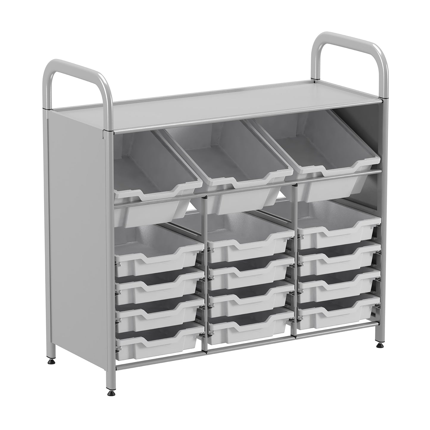 Gratnells Callero Custom Low Maker Starter Unit 3 Deep Tilting & 12 Shallow Trays