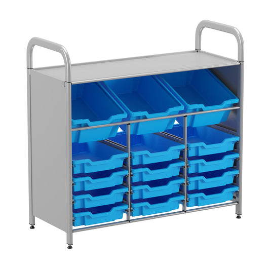 Gratnells Callero Custom Low Maker Starter Unit 3 Deep Tilting & 12 Shallow Trays