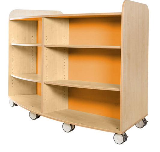 School KubbyClass High Curved Bookcase Height 1000mm
