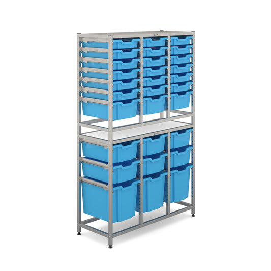 Gratnells Dynamis Tall Treble Frame 18 Shallow, 9 Deep & 3 Jumbo Trays