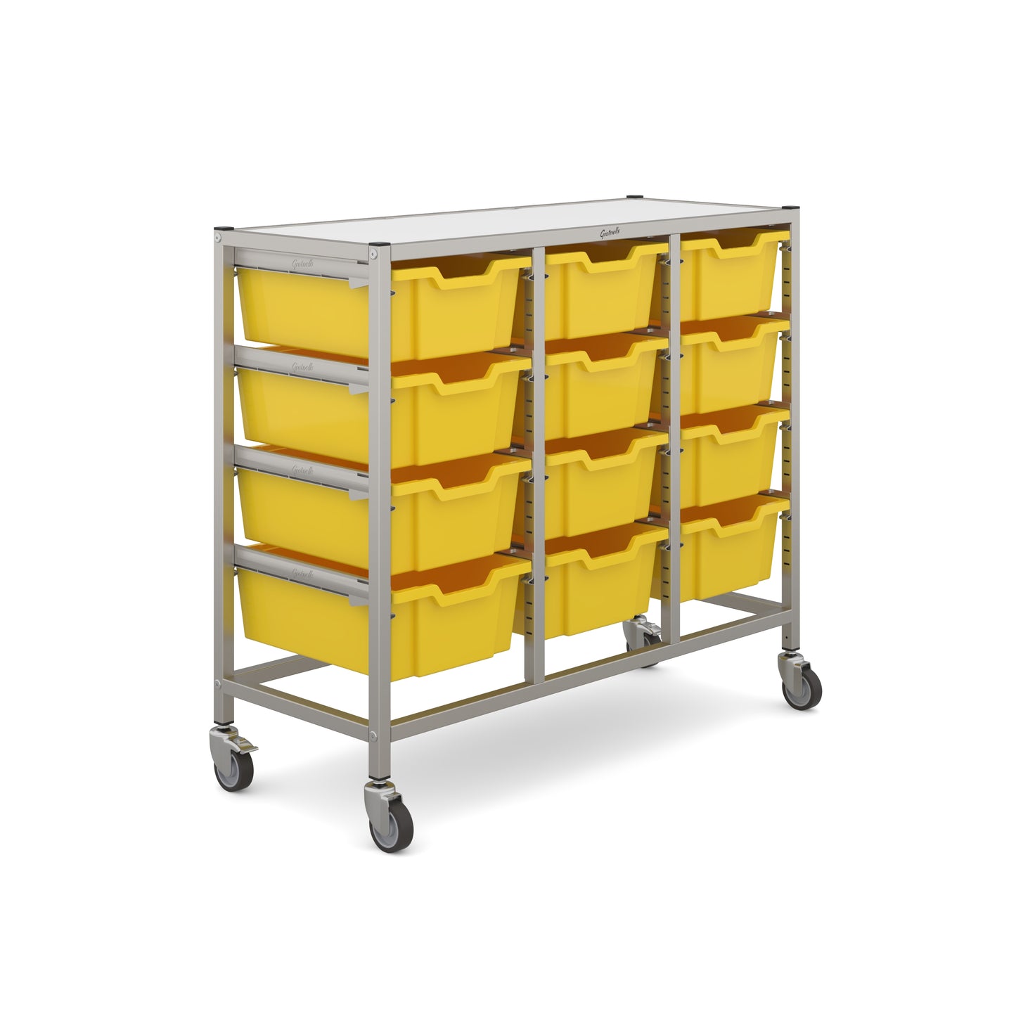 Gratnells Dynamis Mid Treble Trolley 12 Deep Trays