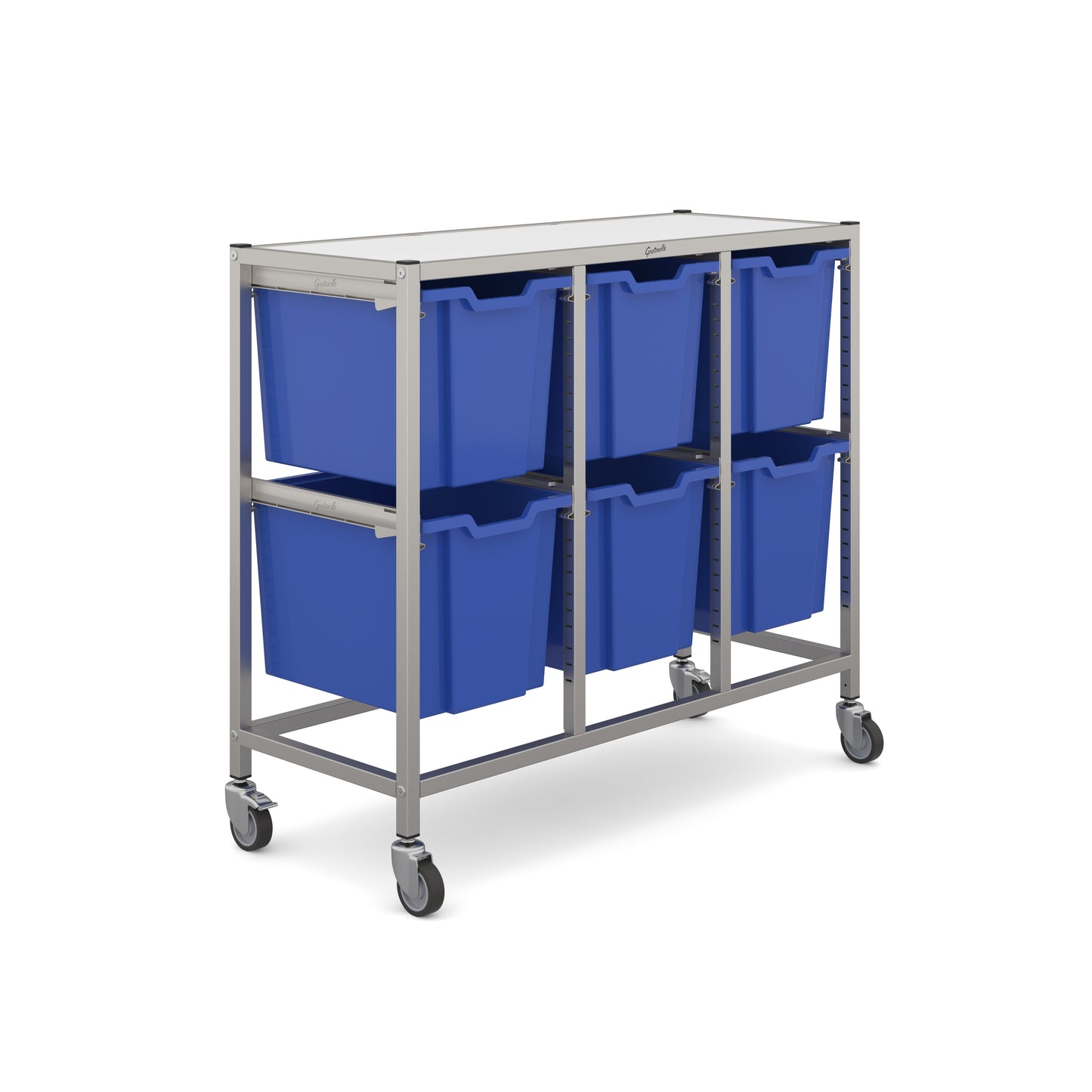 Gratnells Dynamis Mid Treble Trolley 6 Jumbo Trays