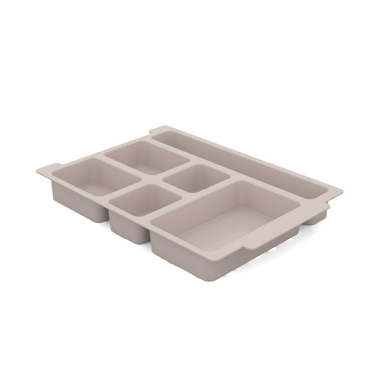 Gratnells Standard Shallow Dove Grey Moulded Insert 6 Office Sectons Pack of 6