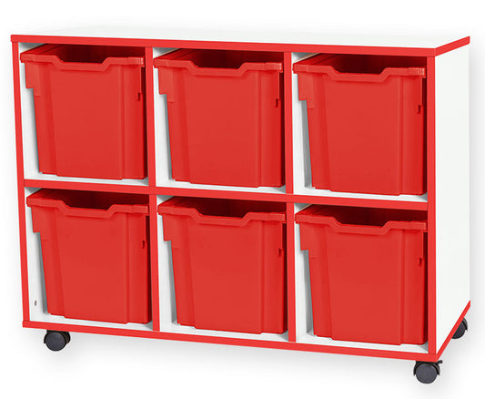 School JAZ 779mm High 6 Jumbo Tray Triple Column Storage Unit