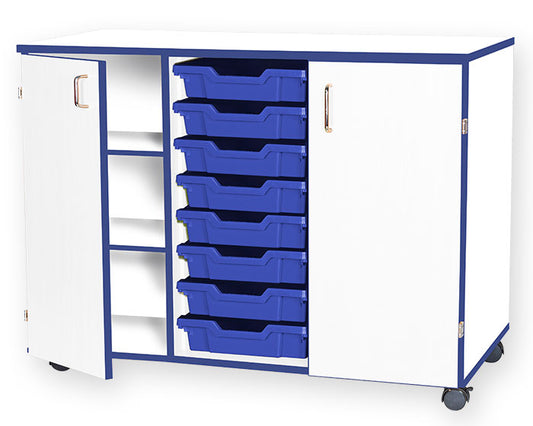 School JAZ 779mm High Triple Width Cupboard With 8 Shallow Trays