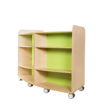School KubbyClass High Curved Bookcase Height 1250mm