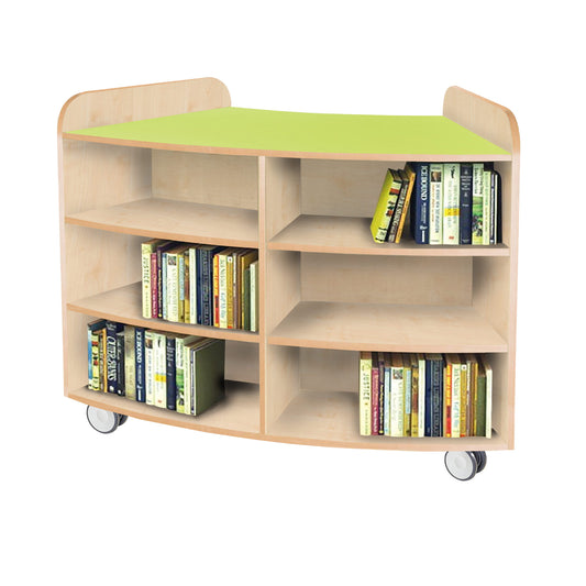 School KubbyClass Junior Curved Bookcase Height 1000mm