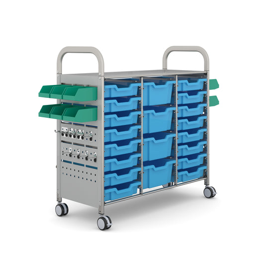 Gratnells Callero STEAM Treble Trolley 16 Shallow & 4 Deep Trays