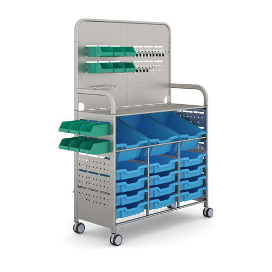 Gratnells Callero MakerSpace Trolley 3 Deep & 12 Shallow Trays
